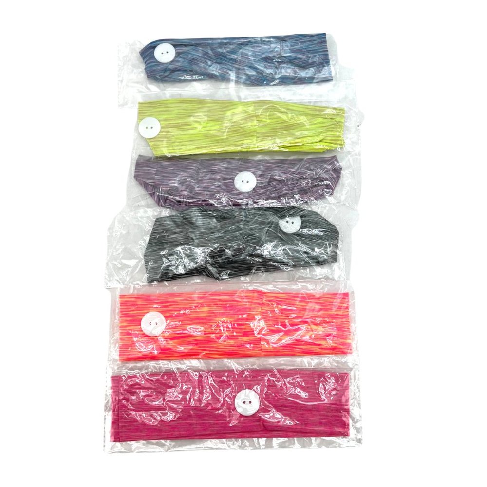 Unbranded Nurses Button Headband | 6 Pack | Multicolour | OS